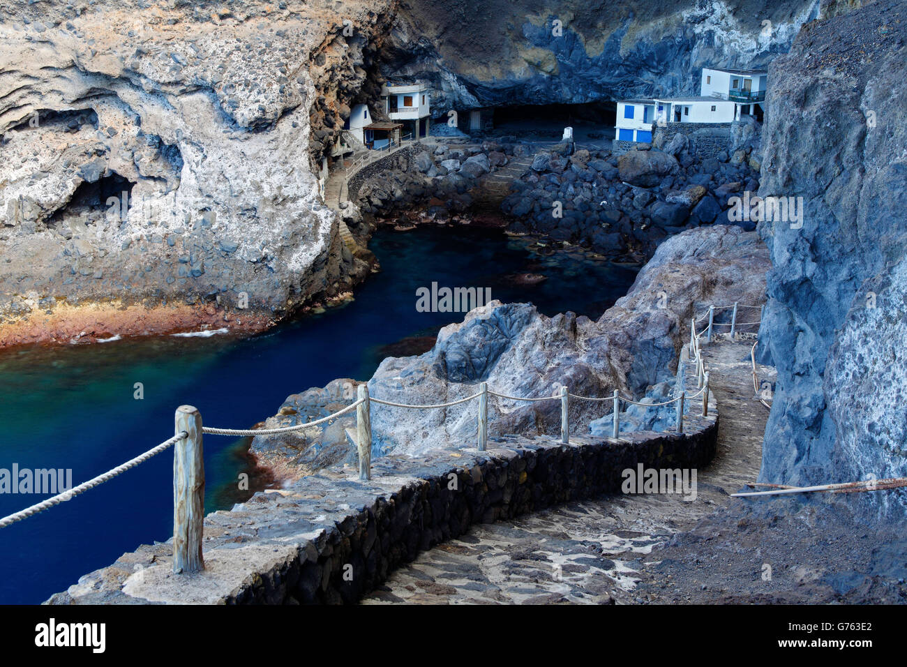 Schmuggler-Dorf, La Palma, Kanaren, Kanarische Inseln, Spanien / Schmuggler Bucht Stockfoto