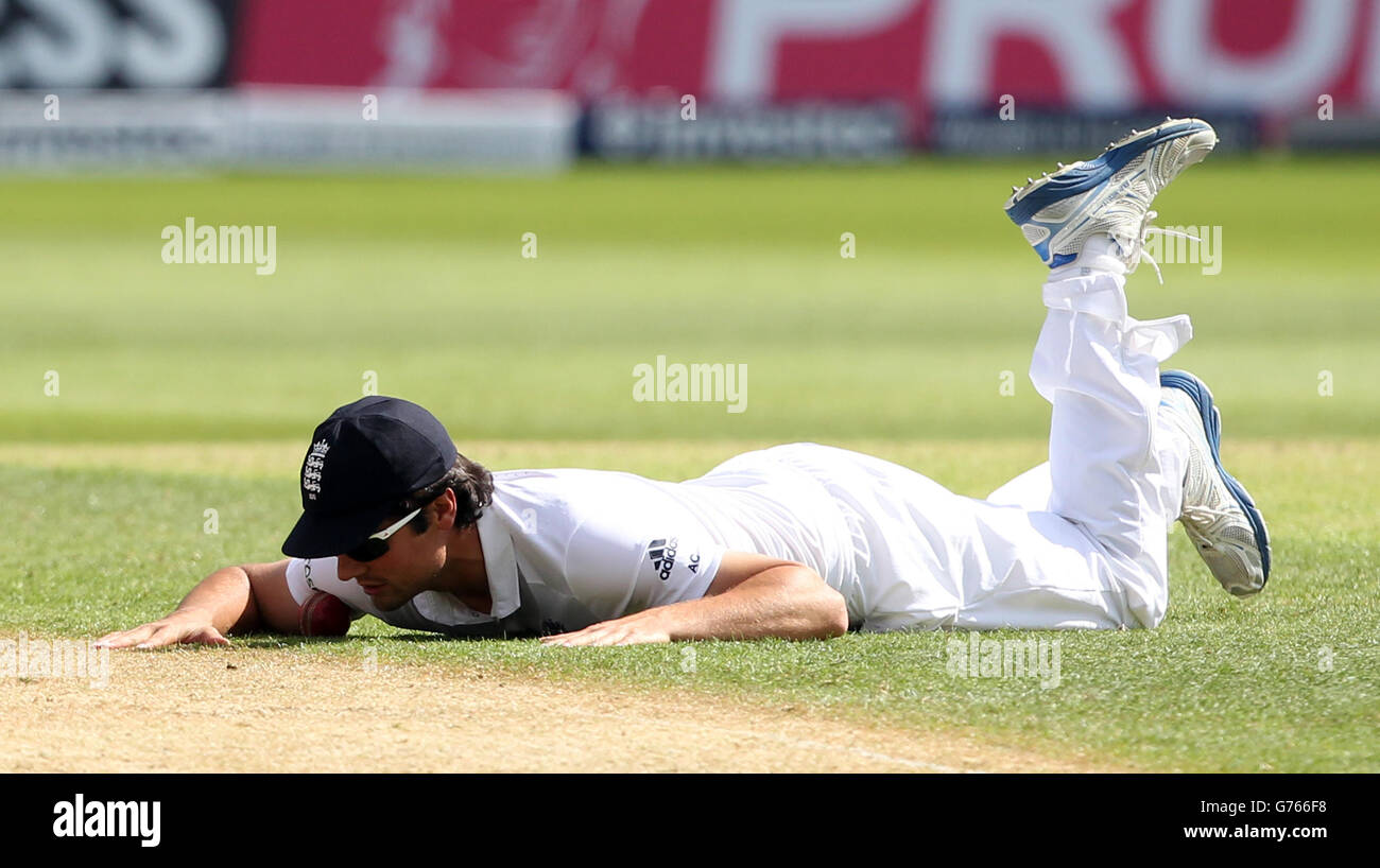 -Investec Testreihen - erster Test - England V Indien - Tag eins - Trent Bridge Cricket Stockfoto