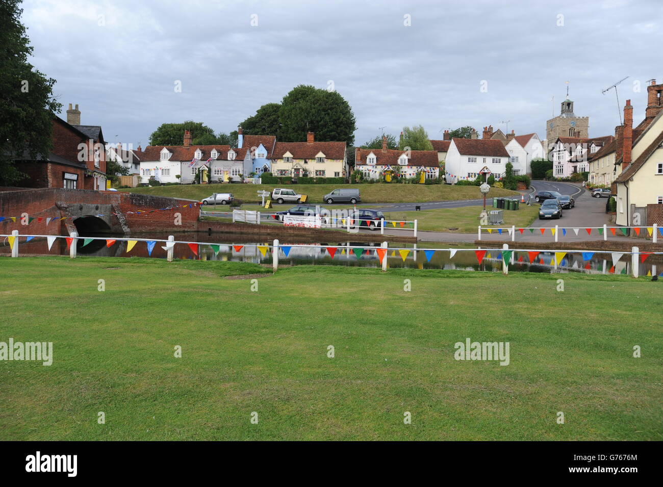 Ein Blick auf das Dorf Finchingfield im Norden von Essex. Stockfoto