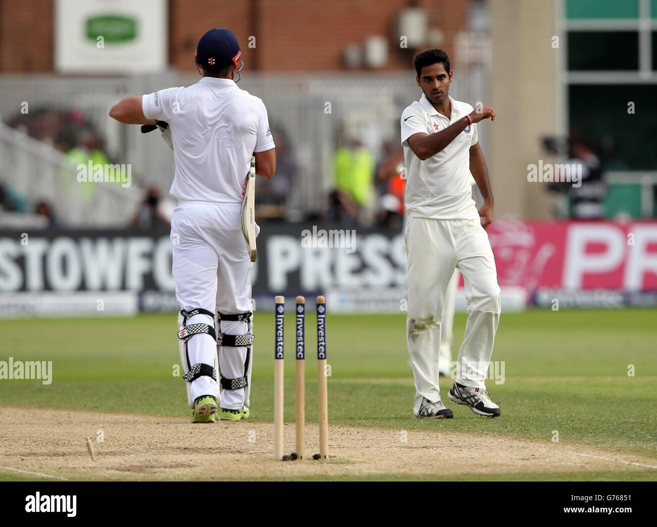 -Investec Testreihen - erster Test - England V Indien - Tag 3 - Trent Bridge Cricket Stockfoto