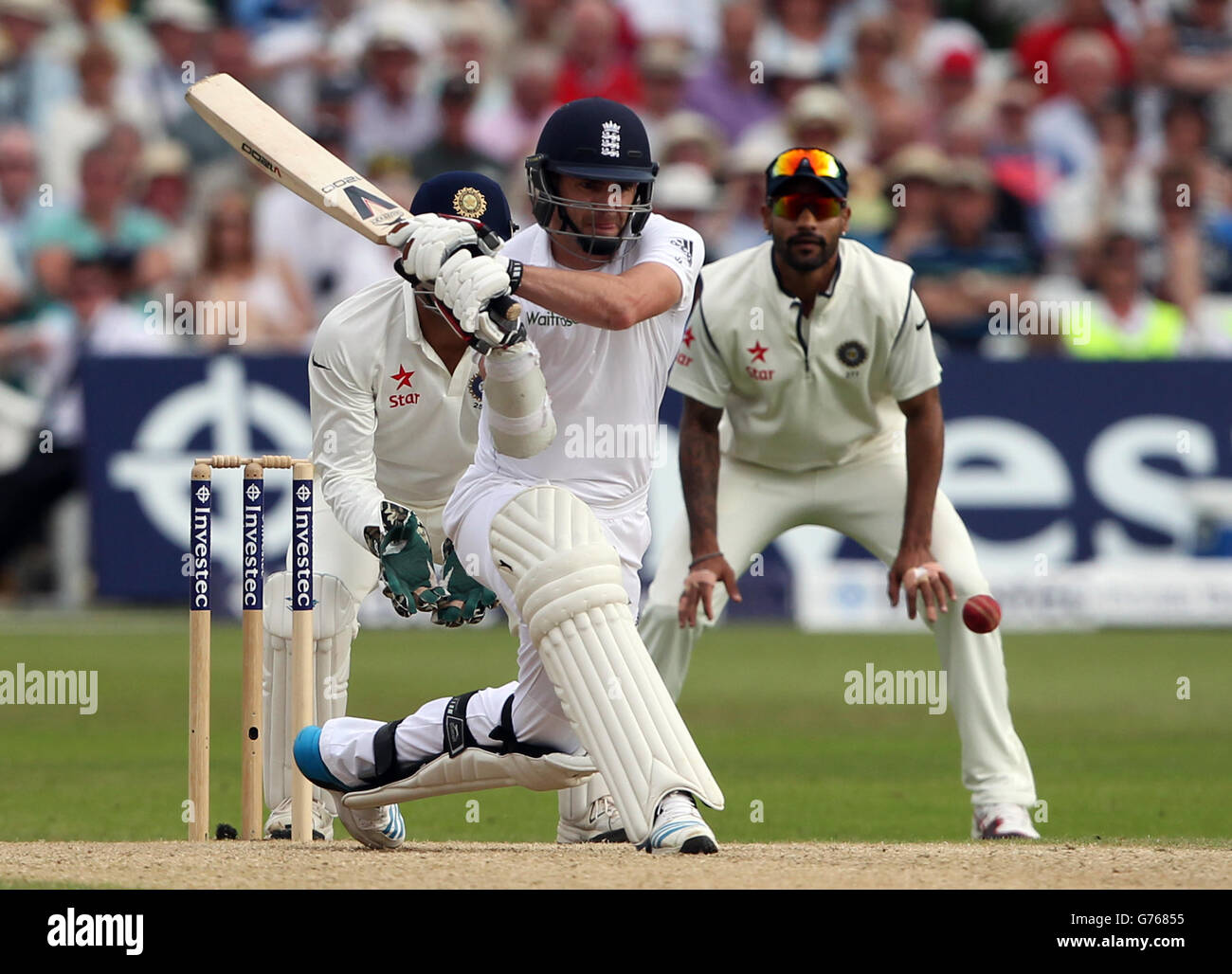 -Investec Testreihen - erster Test - England V Indien - Tag 3 - Trent Bridge Cricket Stockfoto