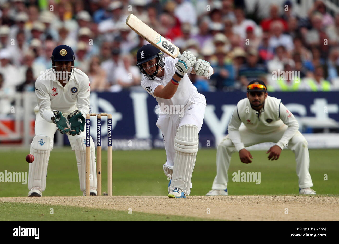 -Investec Testreihen - erster Test - England V Indien - Tag 3 - Trent Bridge Cricket Stockfoto