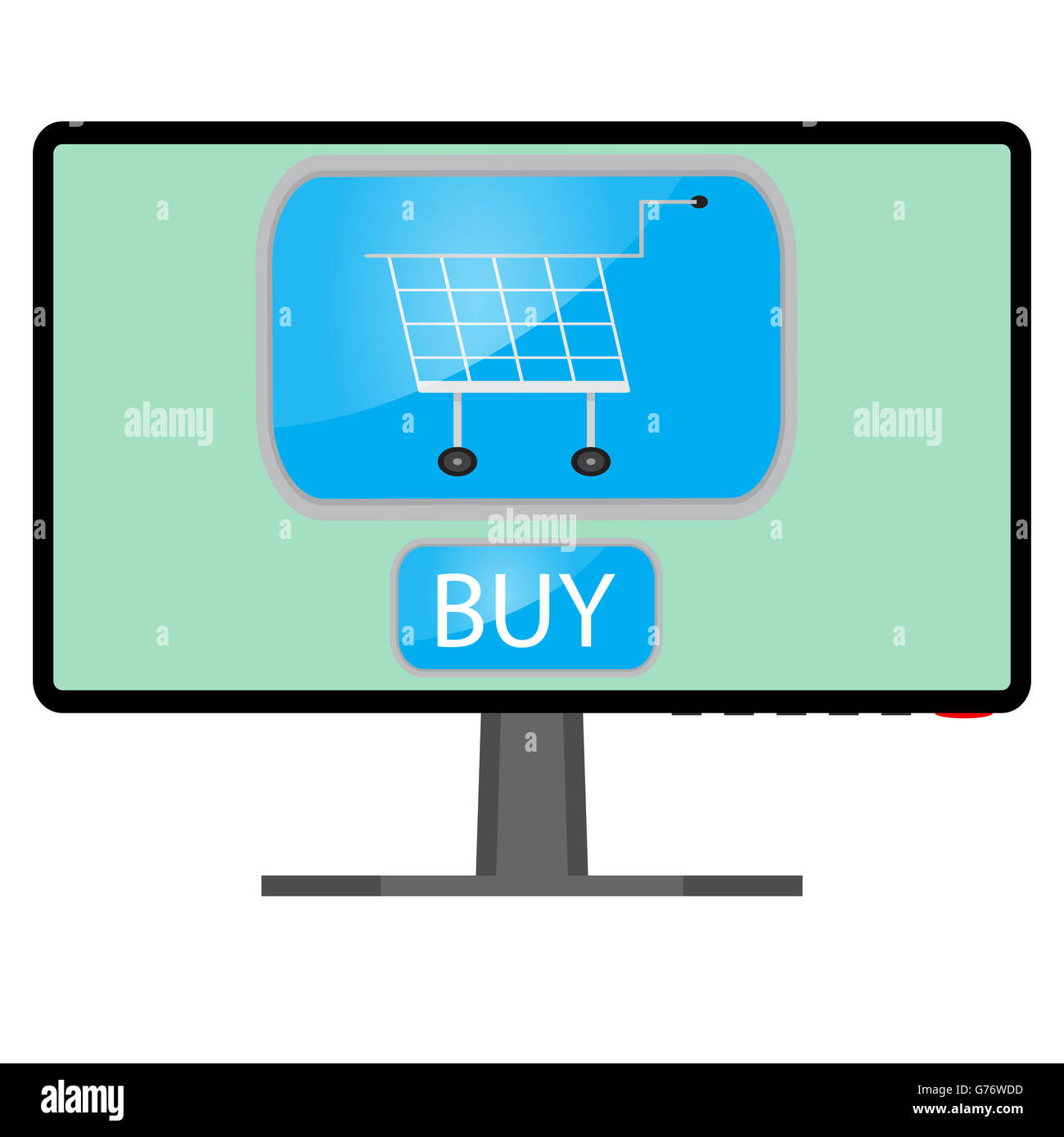 Kaufen Sie Online-Konzept zu, kaufen Sie jetzt und Online-shopping, Bestellung-online-Vektor-illustration Stockfoto