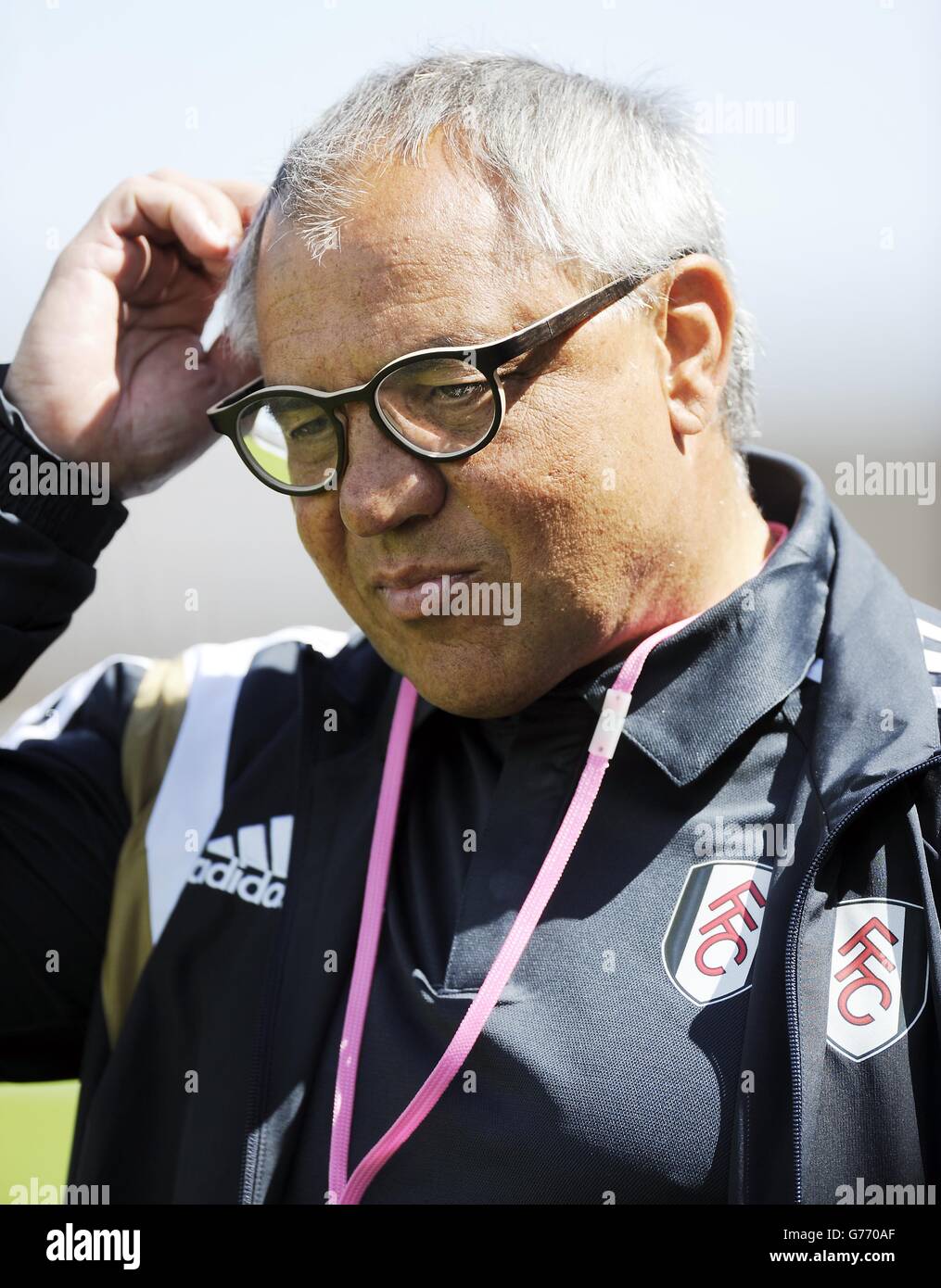 Fußball - vor der Saison freundlich - East Fife gegen Fulham - Bayview Stadium. Fulham Manager Felix Magath Stockfoto