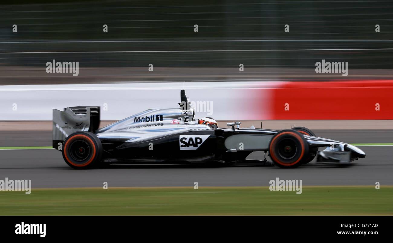 Motorsport - Formel-1-Halbjahrestest - Silverstone. McLaren Steffel Vandoorne während der Mid Season Testing auf der Silverstone Race Track, Towcester. Stockfoto