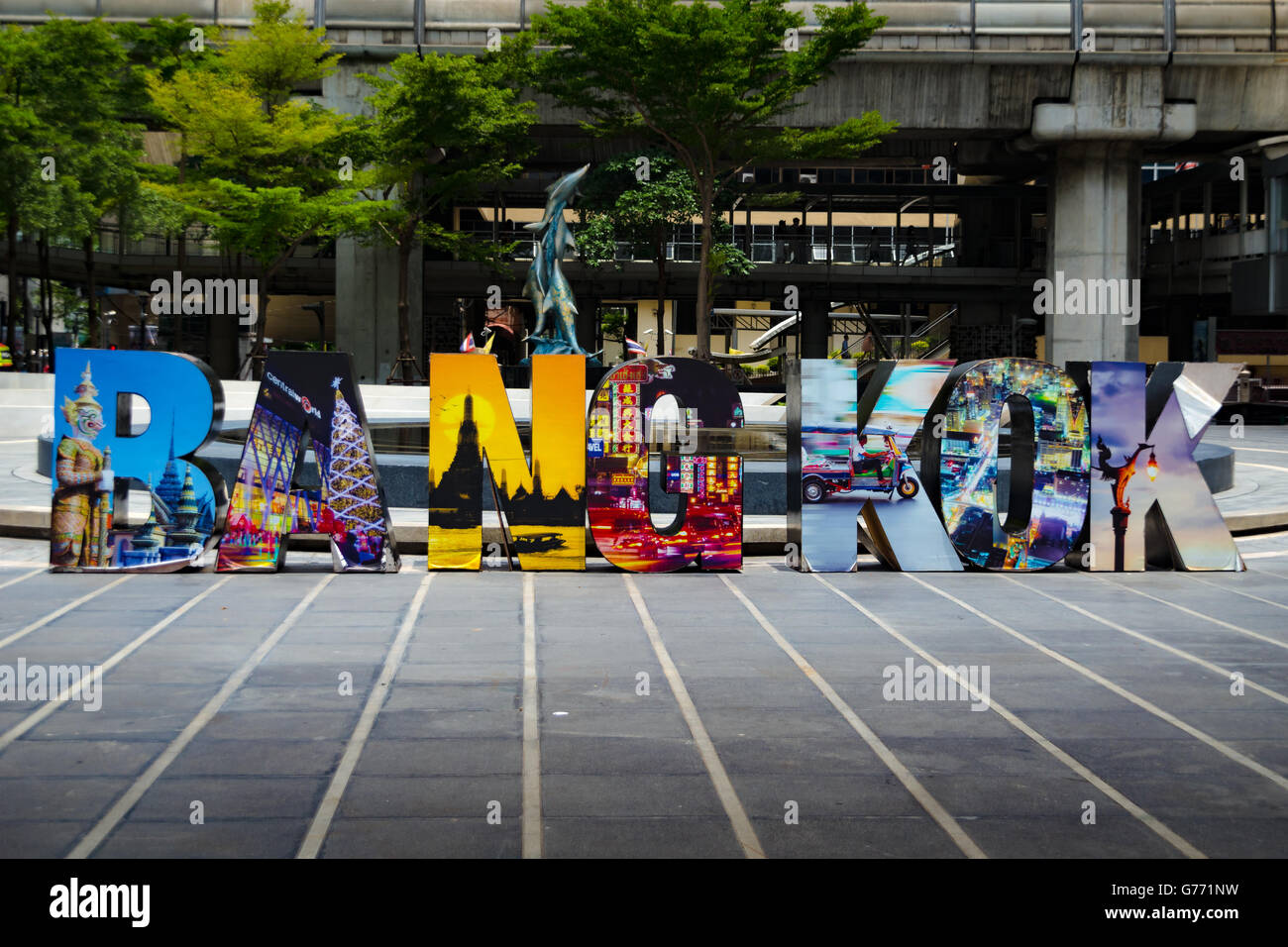 Bangkok Tourismus Brief Kunstwerke in der Stadt von Bangkok, Thailand Stockfoto