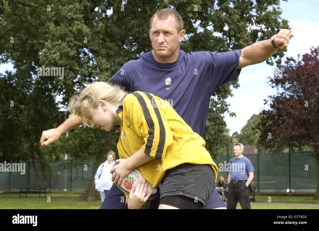 Camberey Damen Rugby Team Training Stockfoto