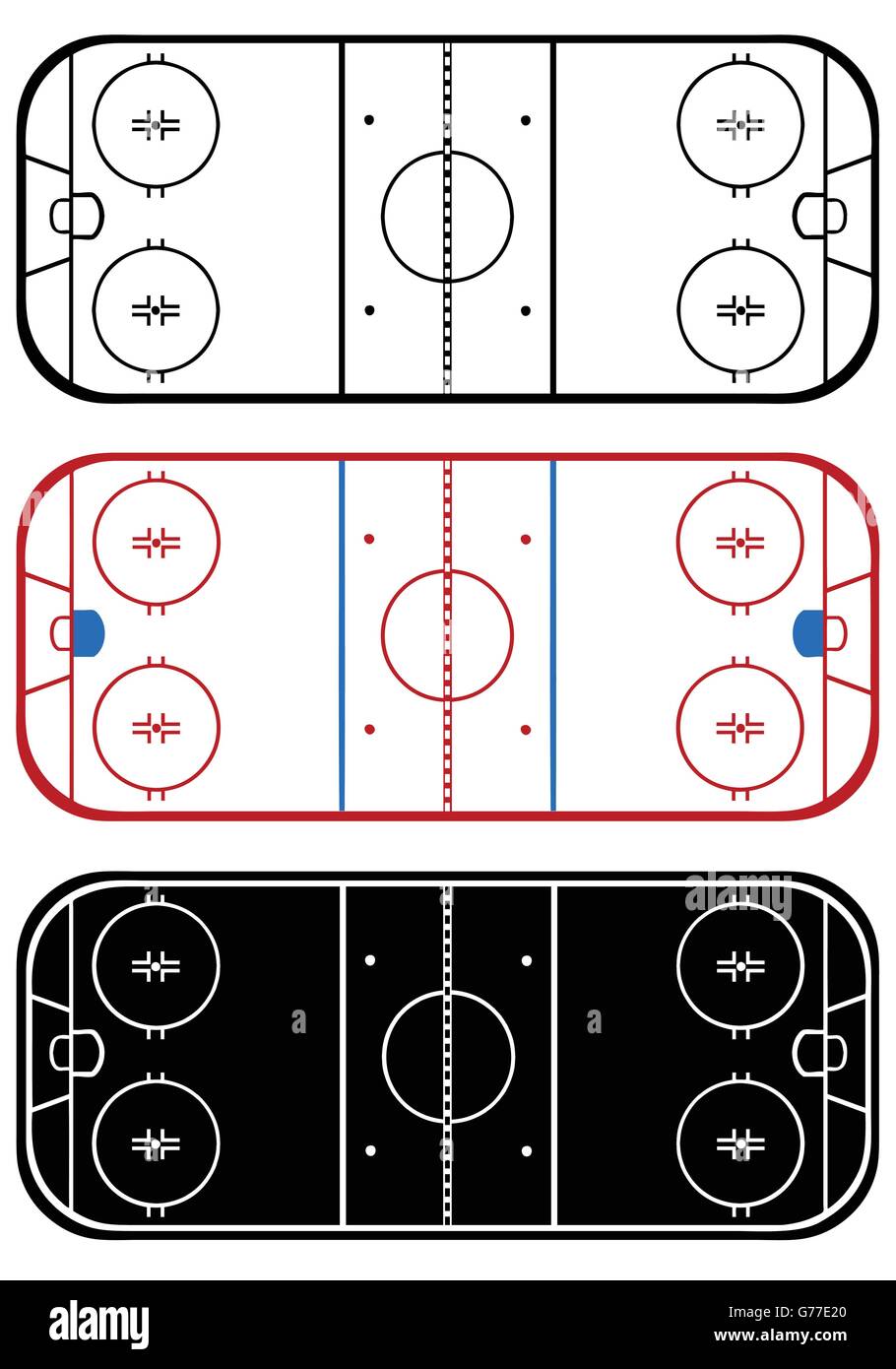 Eishockey-Feld Stock Vektor