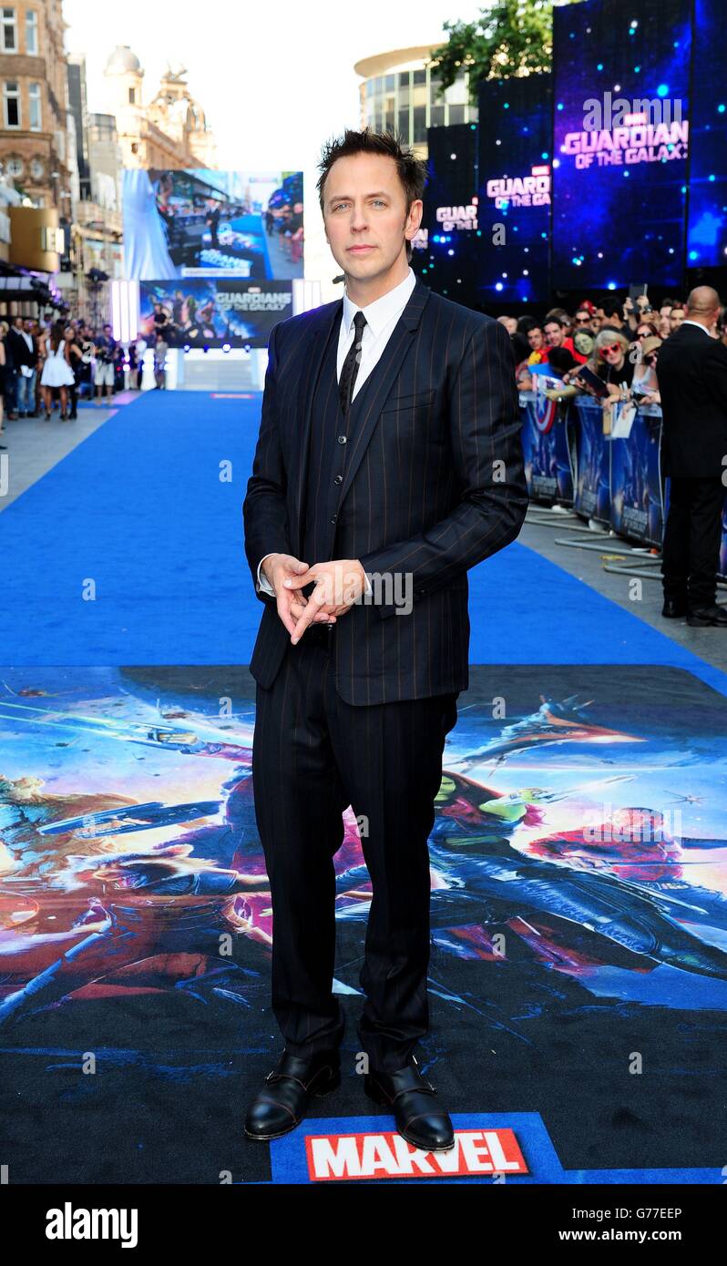 Guardians of the Galaxy Premiere - London. James Gunn bei der Premiere von Guardians of the Galaxy im Empire-Kino in London. Stockfoto