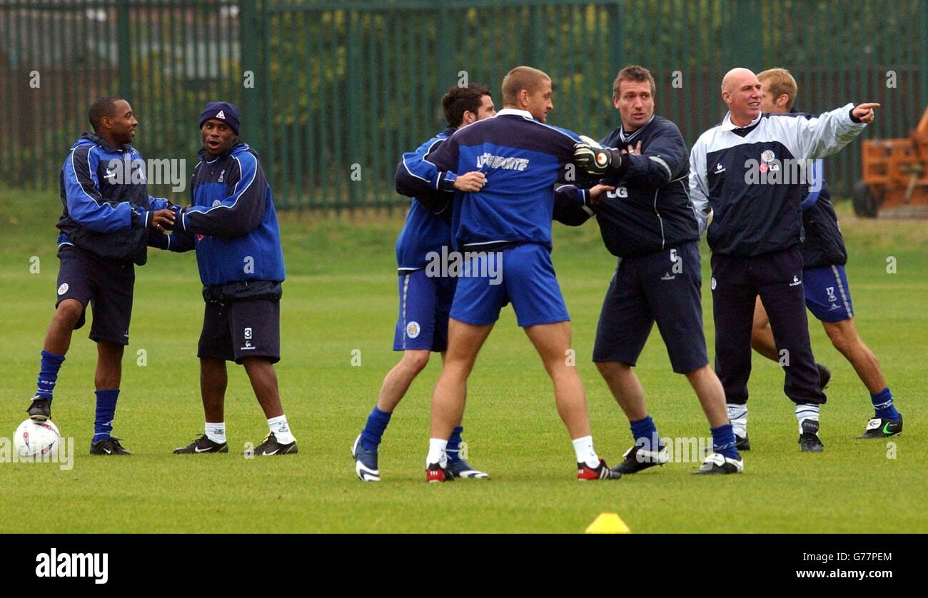 Leicester City Teamtraining Stockfoto