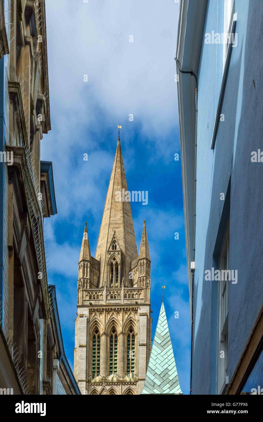 Die Kathedrale der Heiligen Jungfrau Maria, Truro ist eine anglikanische Kathedrale befindet sich in der Stadt Truro, Cornwall, England, Vereinigtes Stockfoto