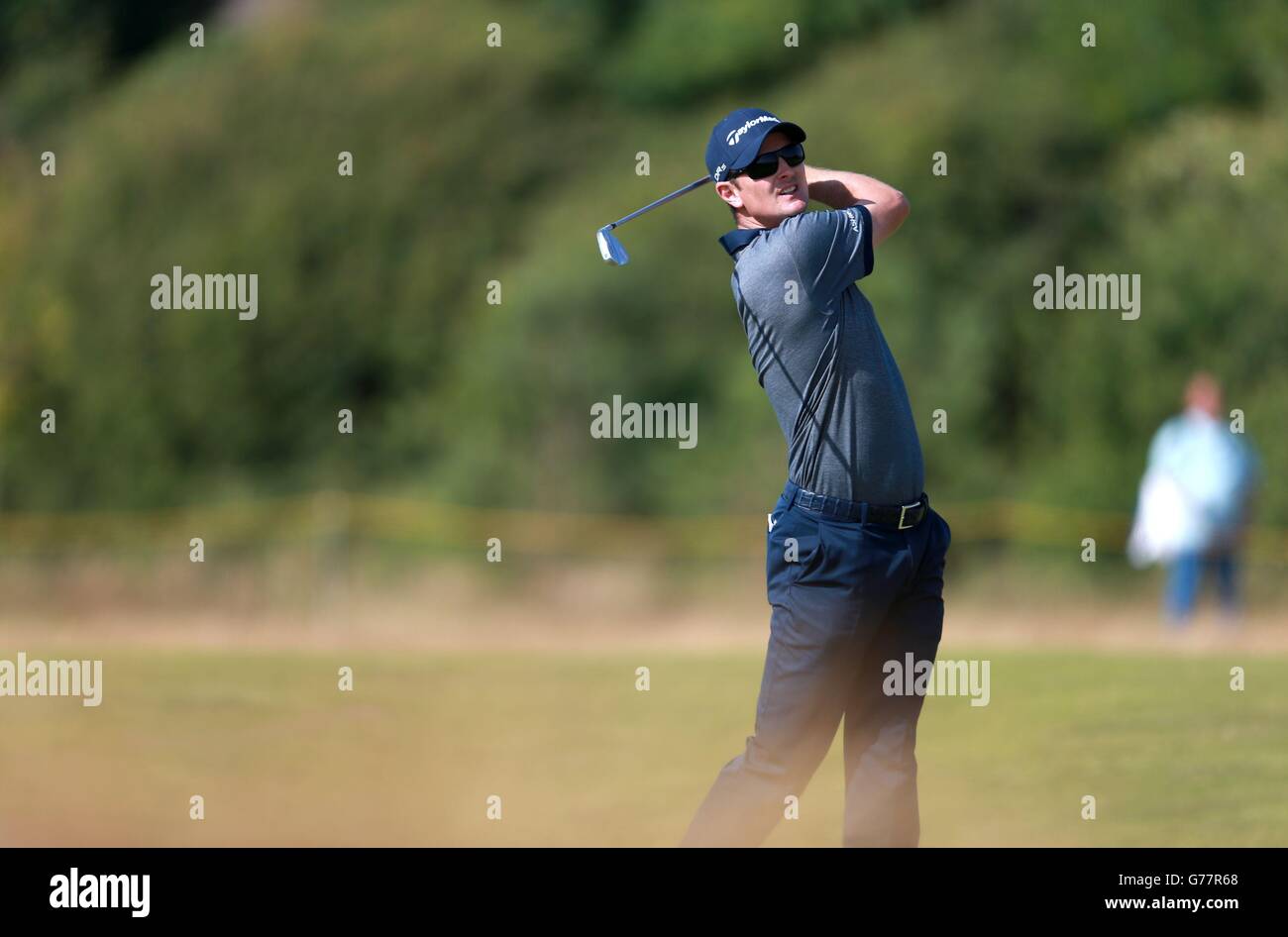 Golf - The Open Championship 2014 - Erster Tag - Royal Liverpool Golf Club. Der englische Justin Rose am ersten Tag der Open Championship 2014 im Royal Liverpool Golf Club, Hoylake. Stockfoto