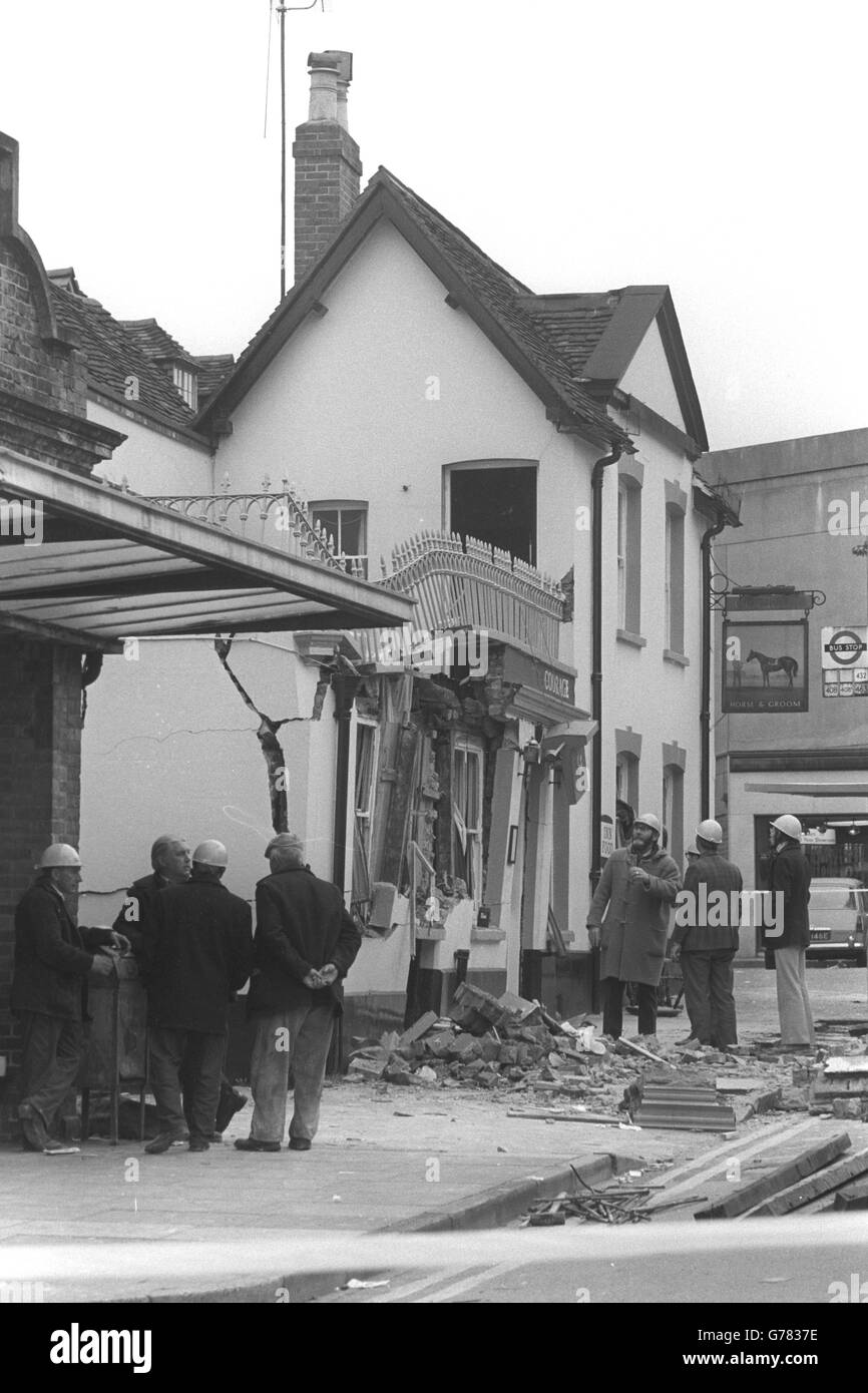 Kriminalität - Bombenanschlägen in Guildford Pub - Pferd und Bräutigam Public House Stockfoto