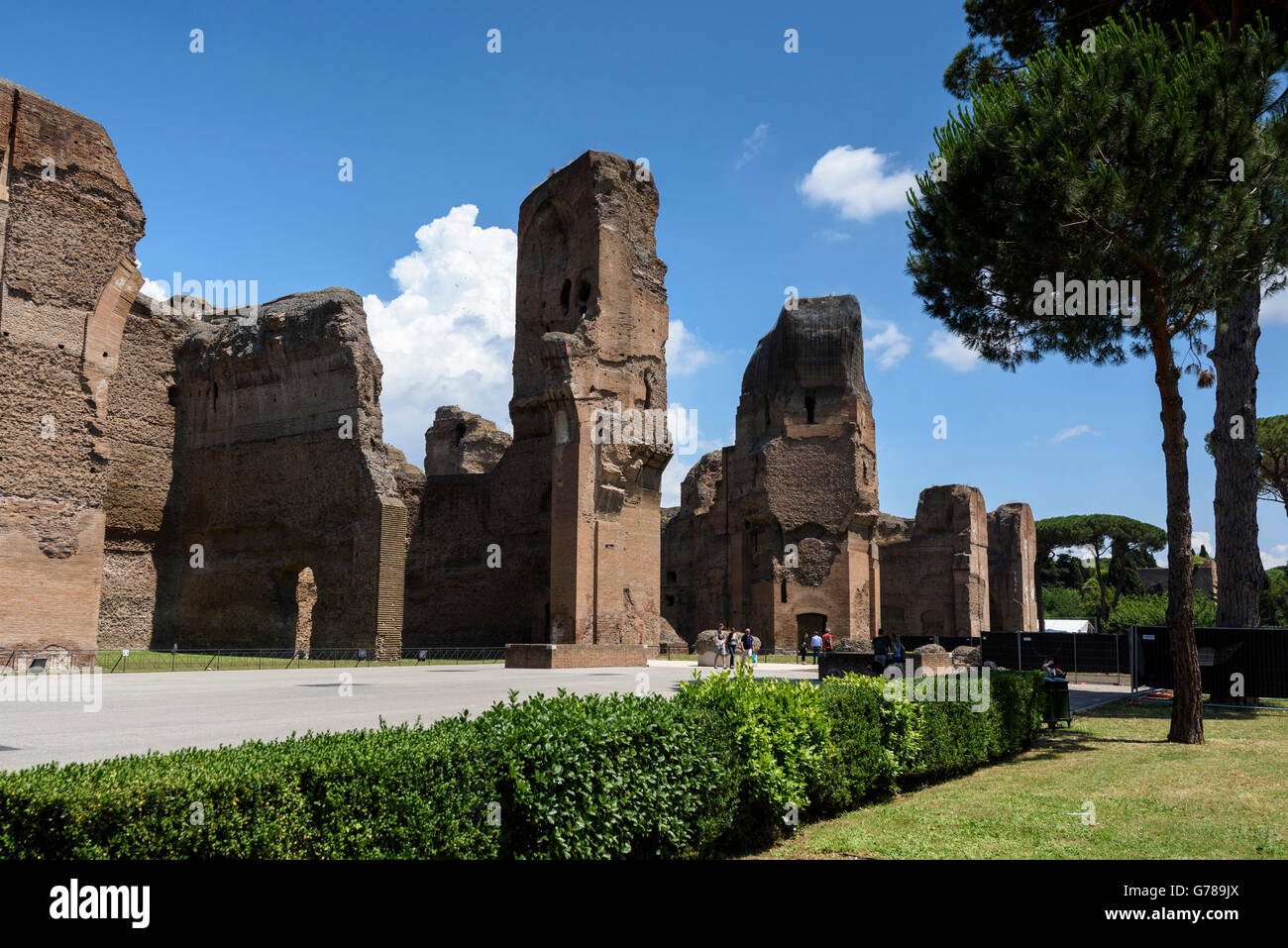 Ruinen der römischen Bäder von Caracalla, Rom, Italien. Stockfoto