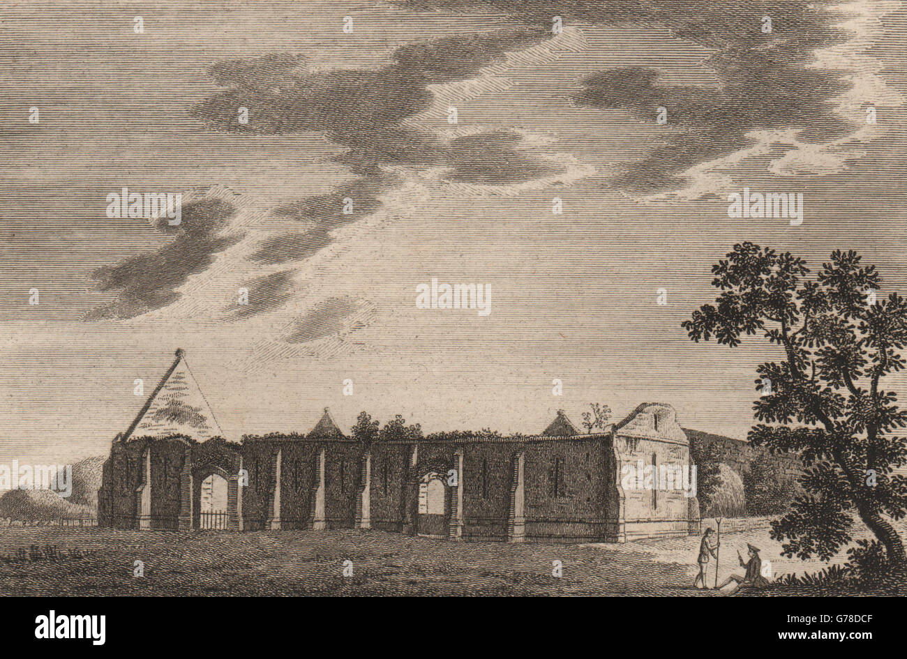 LLANTHONY SECUNDA PRIORY, Gloucestershire Platte 2. GROSE, antiken print 1776 Stockfoto