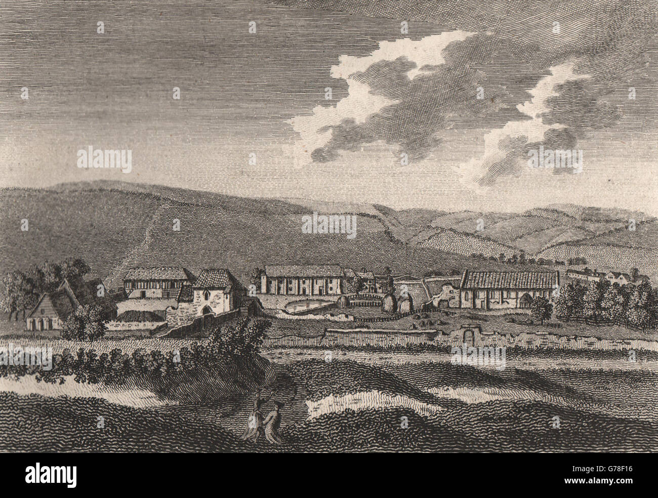 ST.-Martins Priorat, oder das Newarke, Dover, Kent. Platte 1. GROSE, print 1776 Stockfoto