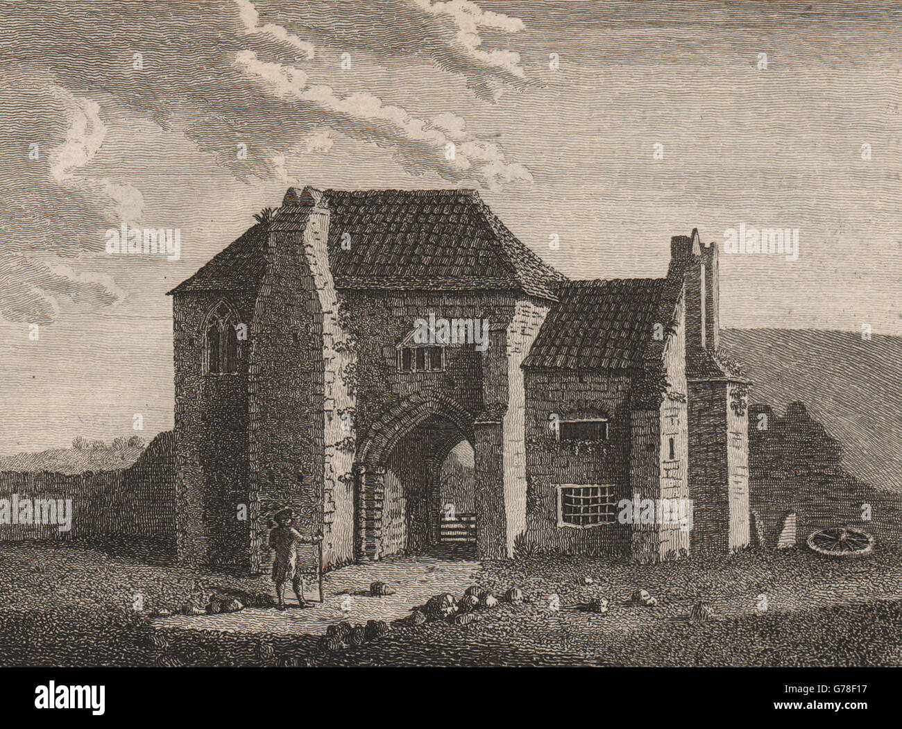 ST.-Martins Priorat, oder das Newarke, Dover, Kent. Platte 2. GROSE, print 1776 Stockfoto