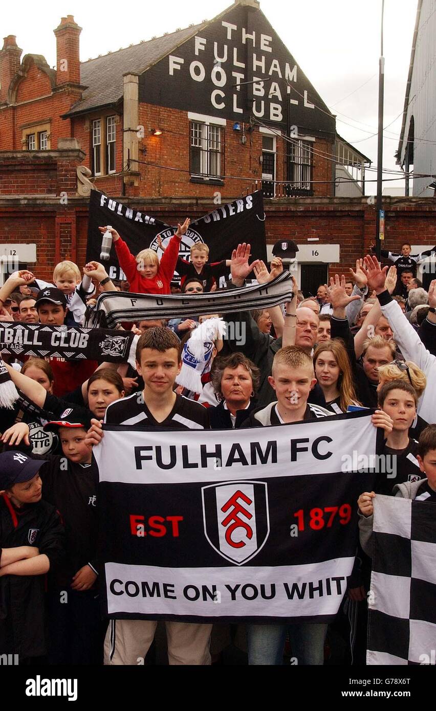 Fulham Fc-Protest Stockfoto