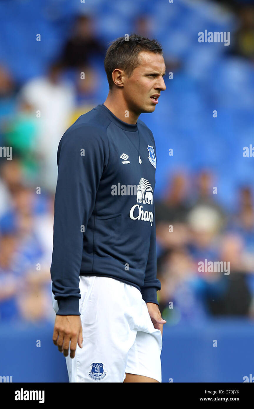 Fußball - Leon Osman Testimonial - Everton gegen FC Porto - Goodison Park. Phil Jagielka, Everton Stockfoto