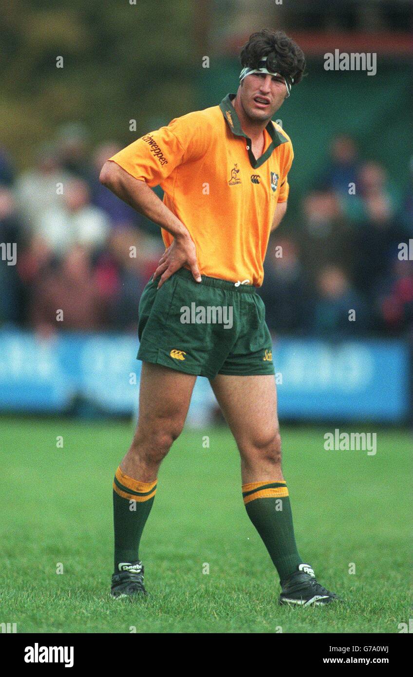 Internationale Rugby-Union. Schottland A gegen Australien. John Eales, Australien Stockfoto