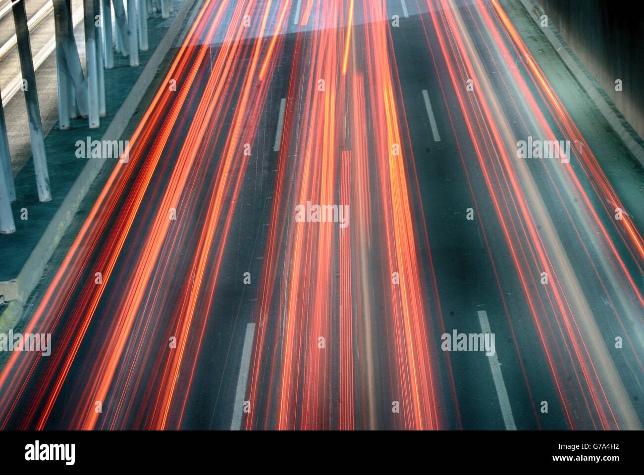 Foto von einigen städtischen Lichter in einer Nachtszene Stockfoto