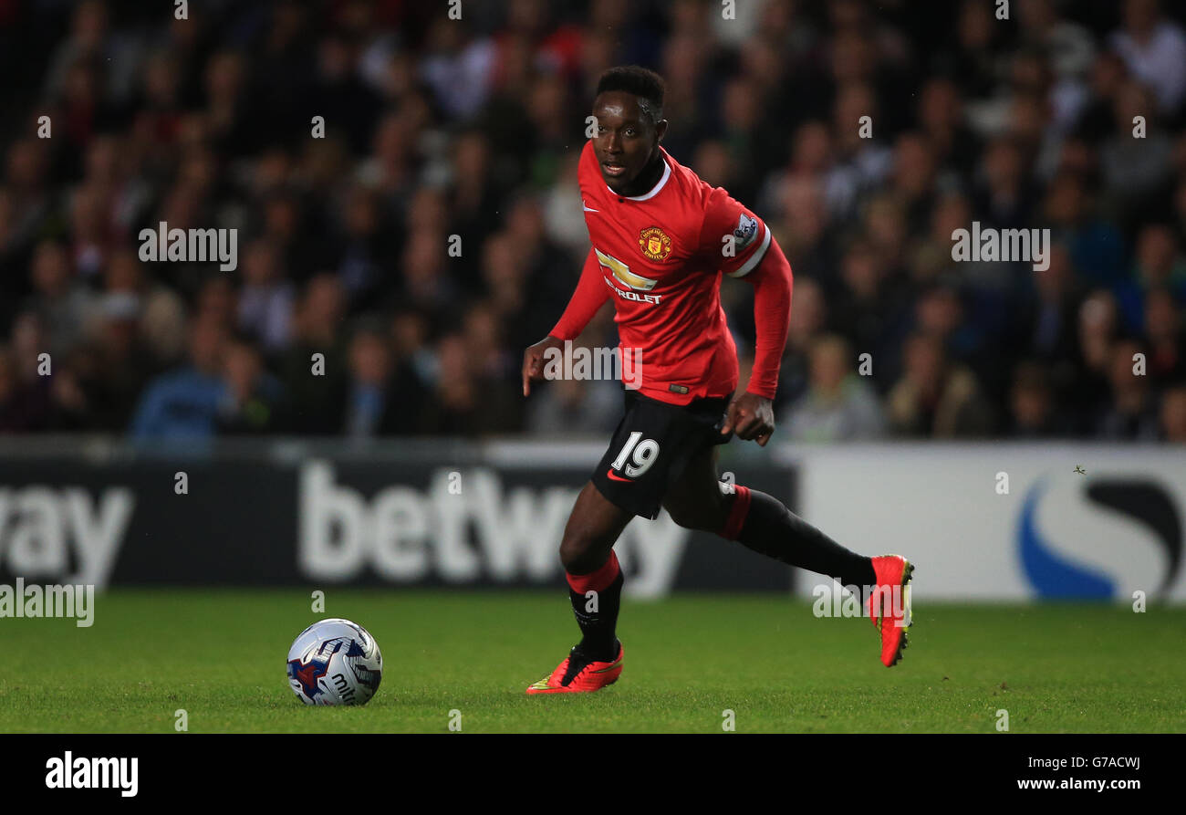 Fußball - Capital One Cup - zweite Runde - Milton Keynes Dons gegen Manchester United - Stadion:mk. Danny Welbeck von Manchester United Stockfoto