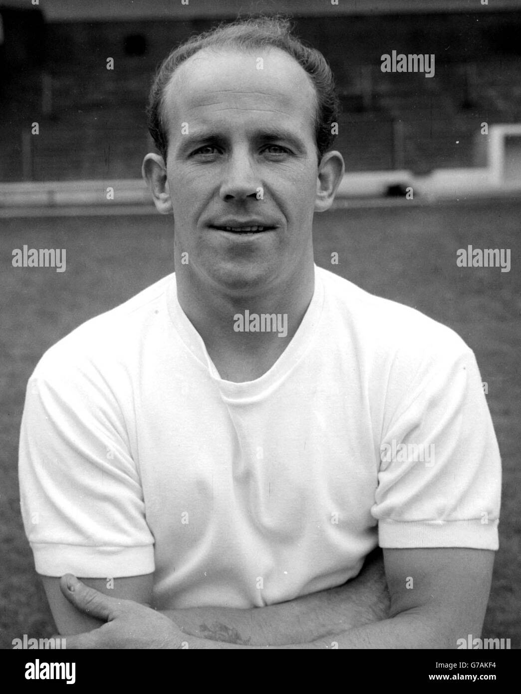 Eric Smith von Leeds United. Smith ein schottischer International wurde von Leeds aus Glasgow Celtic gegen eine Gebühr von 10,000 in der nahen Saison 1960 unterzeichnet. Stockfoto