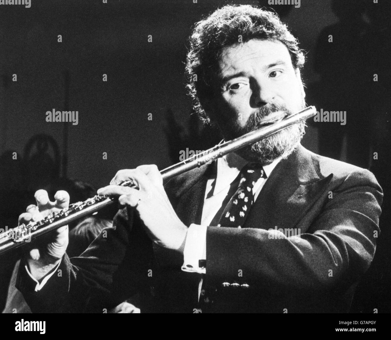 Ein undated Bild des Flötenspielers James Galway. Stockfoto