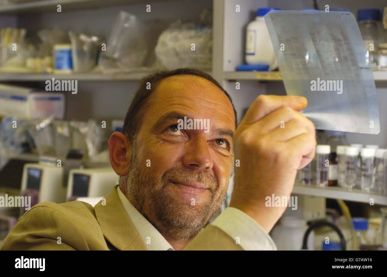 Sir Alec Jeffreys 20th Anniversary DNA Stockfoto