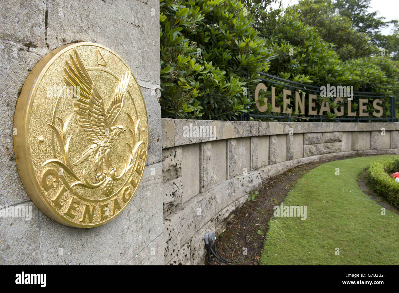 Golf - Golfplatz Gleneagles Stockfoto