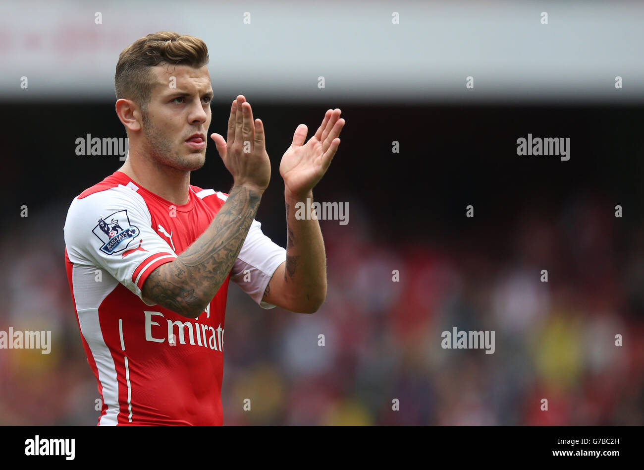 Fußball - Barclays Premier League - Arsenal gegen Manchester City - Emirates Stadium Stockfoto
