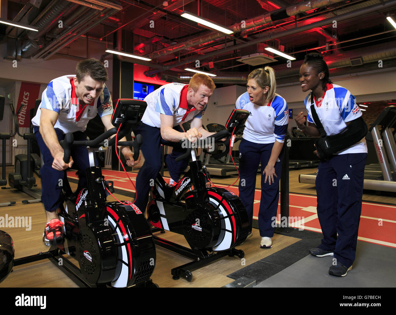 Erster Team GB Pro Athlet Fitness Programm Stockfoto