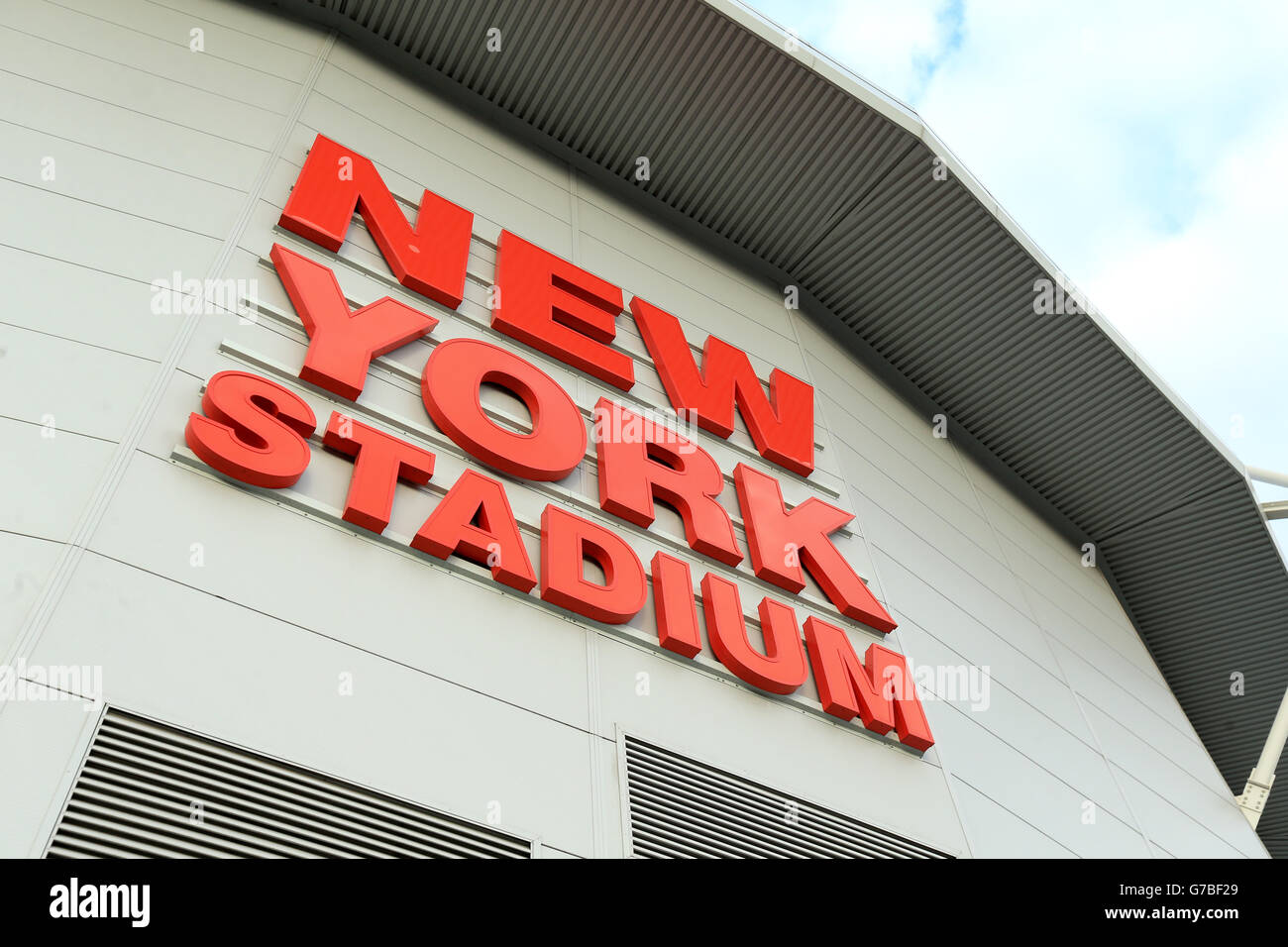 Fußball - Sky Bet Championship - Rotherham United / Watford - New York Stadium. Ein allgemeiner Blick von außen auf das New York Stadium, Heimstadion von Rotherham United Stockfoto