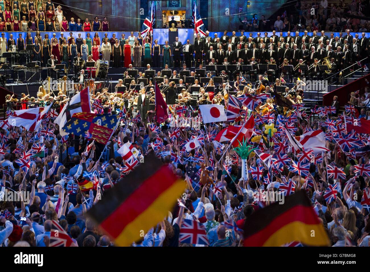 Die letzte Nacht der BBC Proms in der Royal Albert Hall, London. Stockfoto