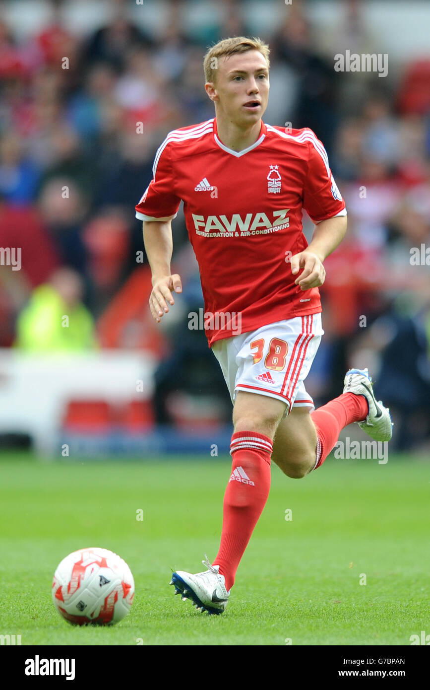 Fußball - Sky Bet Championship - Nottingham Forest / Derby County - City Ground. Ben Osborn im Nottingham Forest Stockfoto