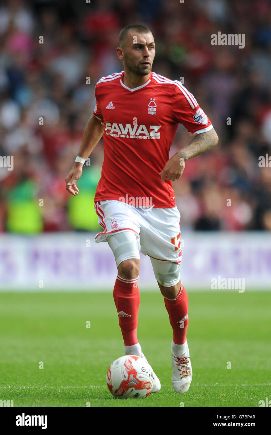 Fußball - Sky Bet Championship - Nottingham Forest / Derby County - City Ground. Jack Hunt im Nottingham Forest Stockfoto