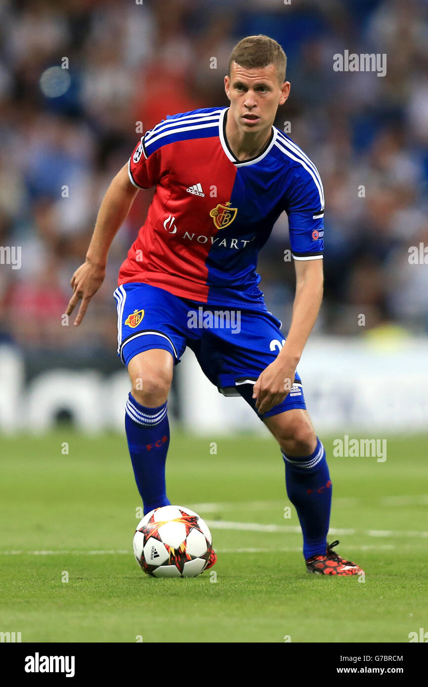 Fußball - UEFA Champions League - Gruppe D - Real Madrid / FC Basel - Santiago Bernabeu. Fabian frei, FC Basel Stockfoto