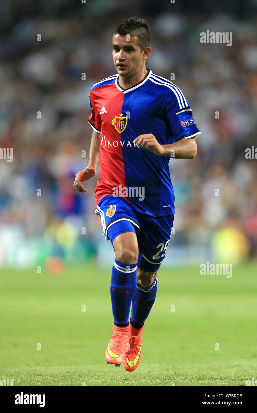 Fußball - UEFA Champions League - Gruppe D - Real Madrid / FC Basel - Santiago Bernabeu. Derlis Gonzalez, FC Basel Stockfoto