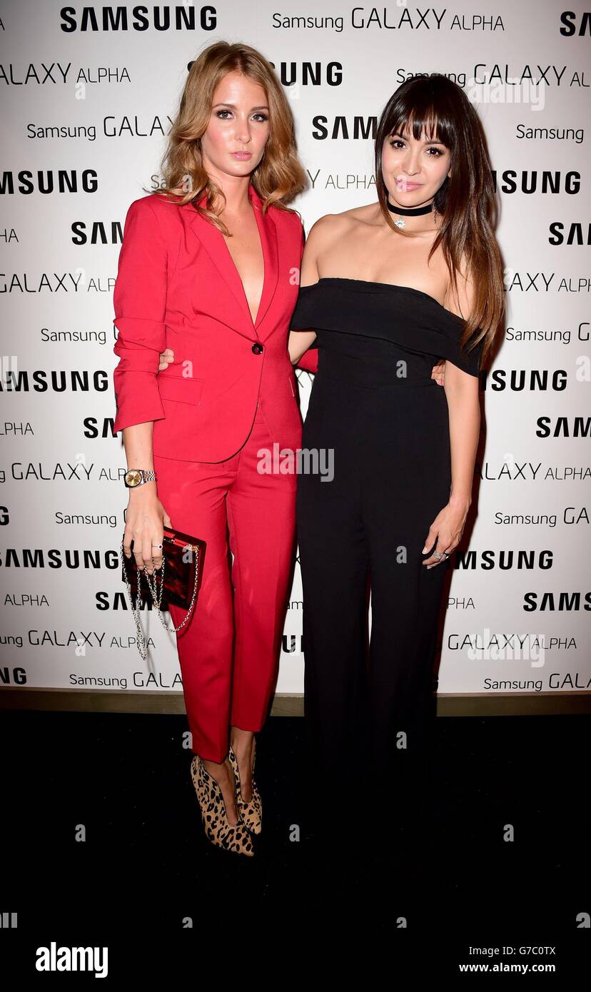 Millie Mackintosh und Zara Martin bei der Launch Party des Samsung Galaxy Alpha in der Collection in London. Stockfoto