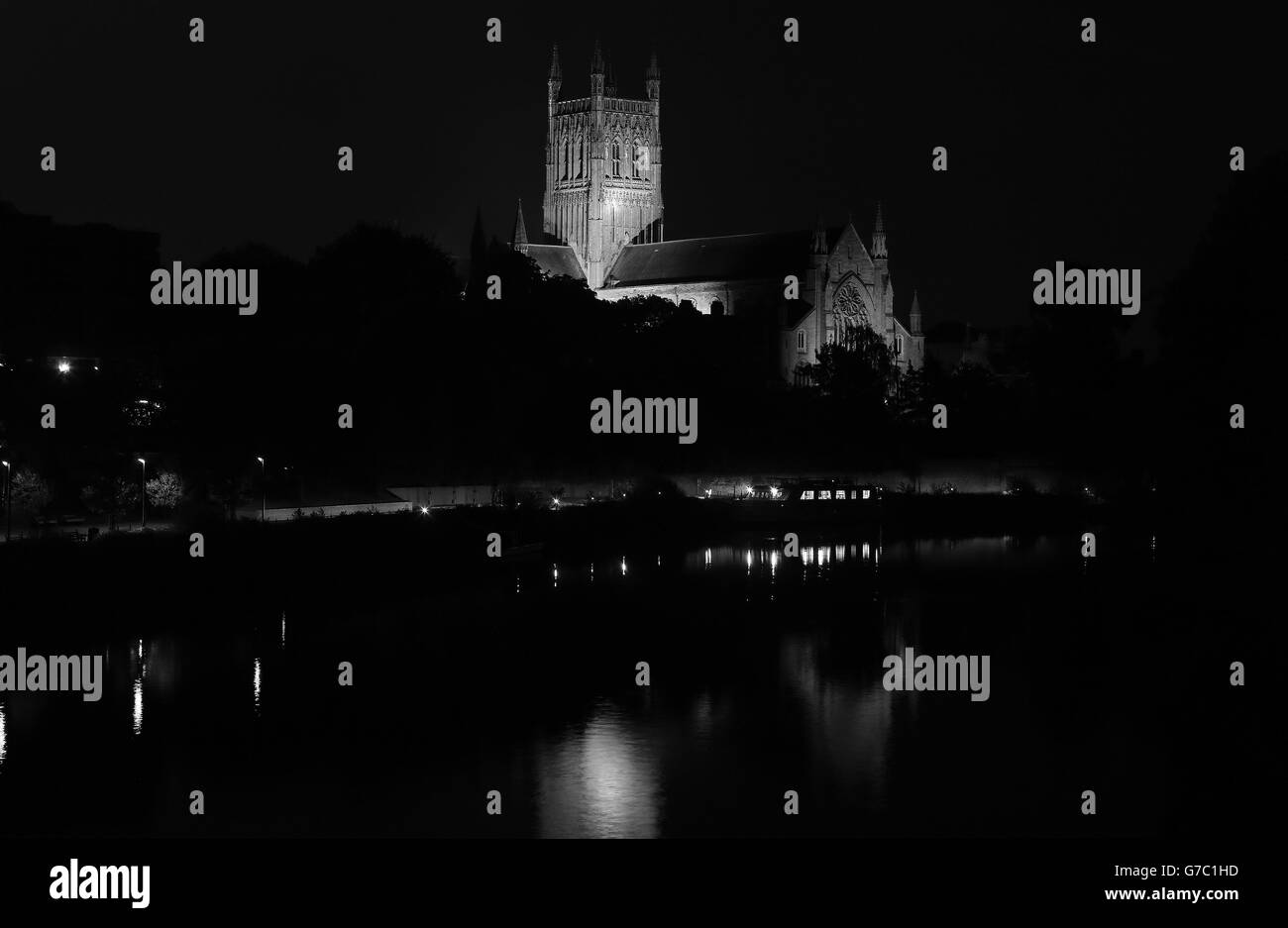 Worcester Cathedral - Lager Aufnahmen Stockfoto