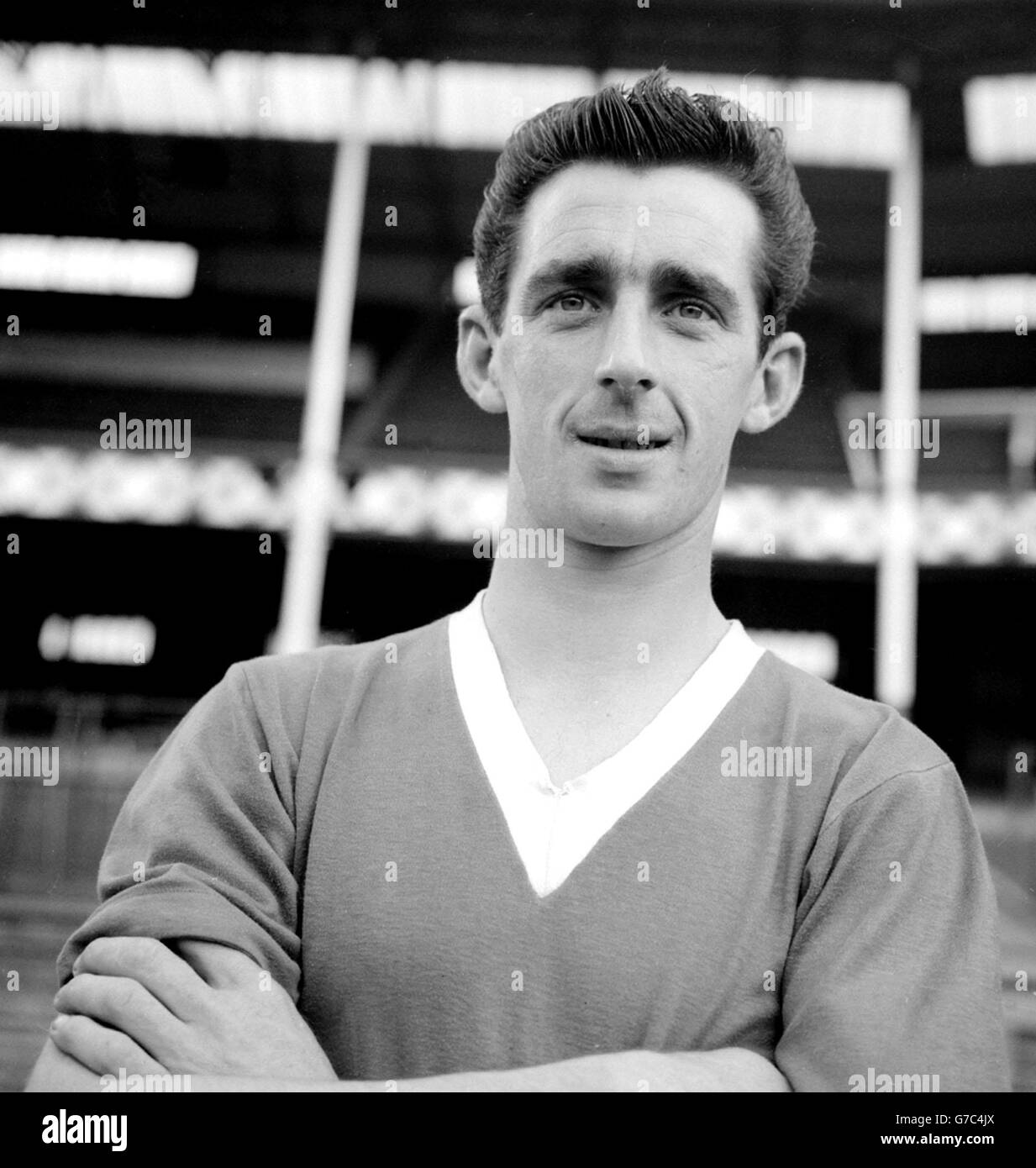 Roy Vernon, Welsh International Inside-Left mit Everton. Stockfoto