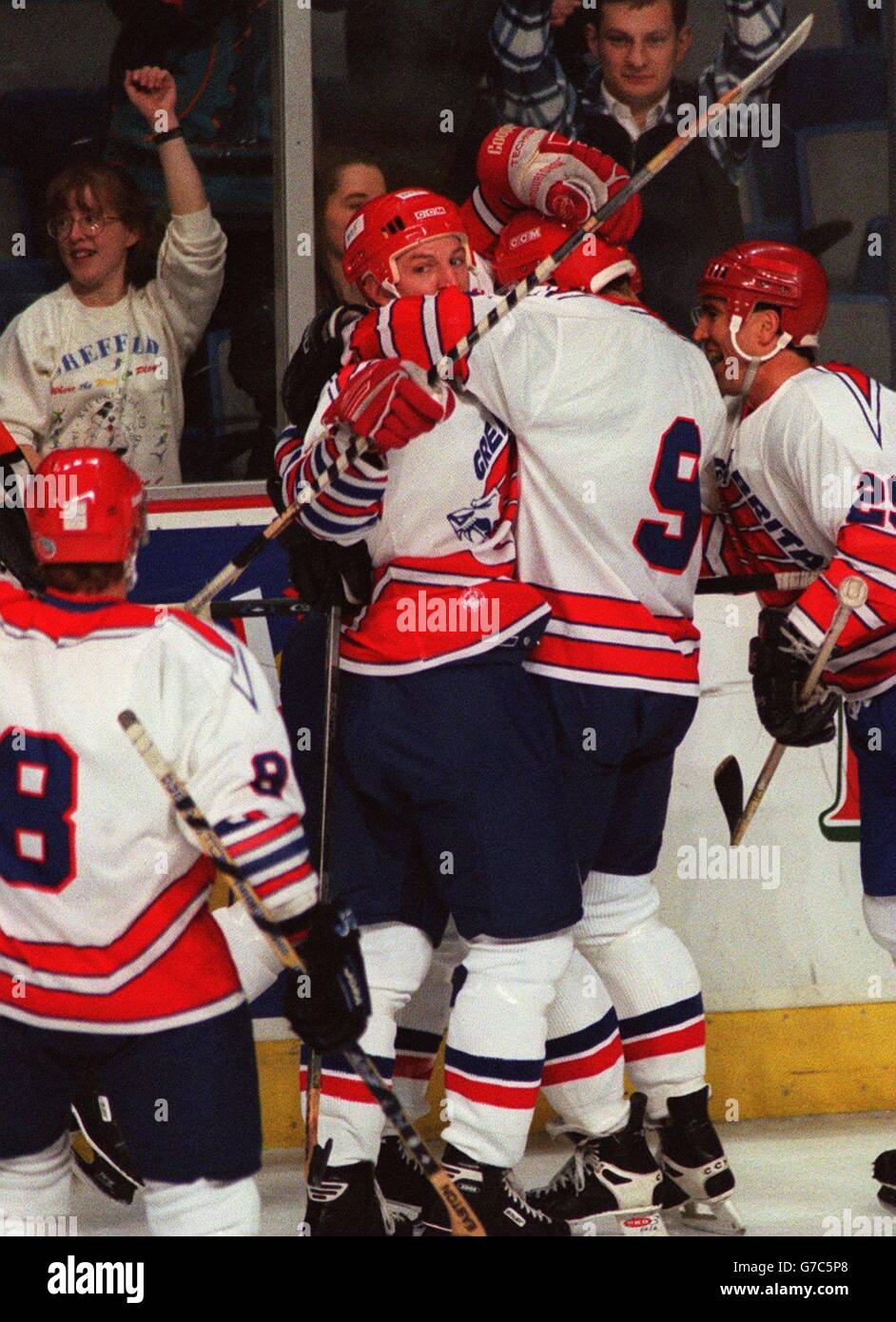 Ice Hockey... Great Britain V Slowenien Stockfoto