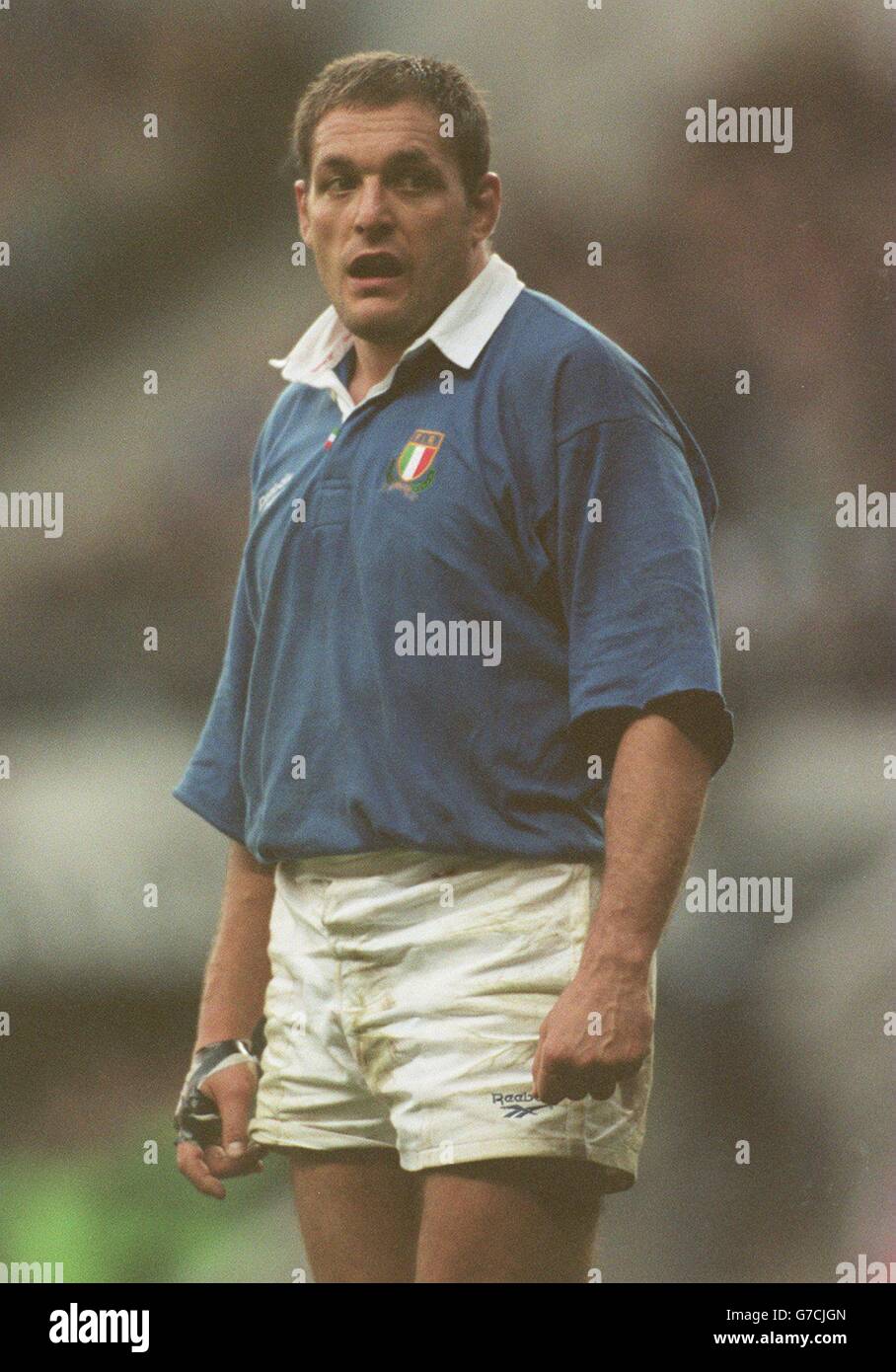 Rugby Union ... England gegen Italien. Corrado Covi, Italien Stockfoto