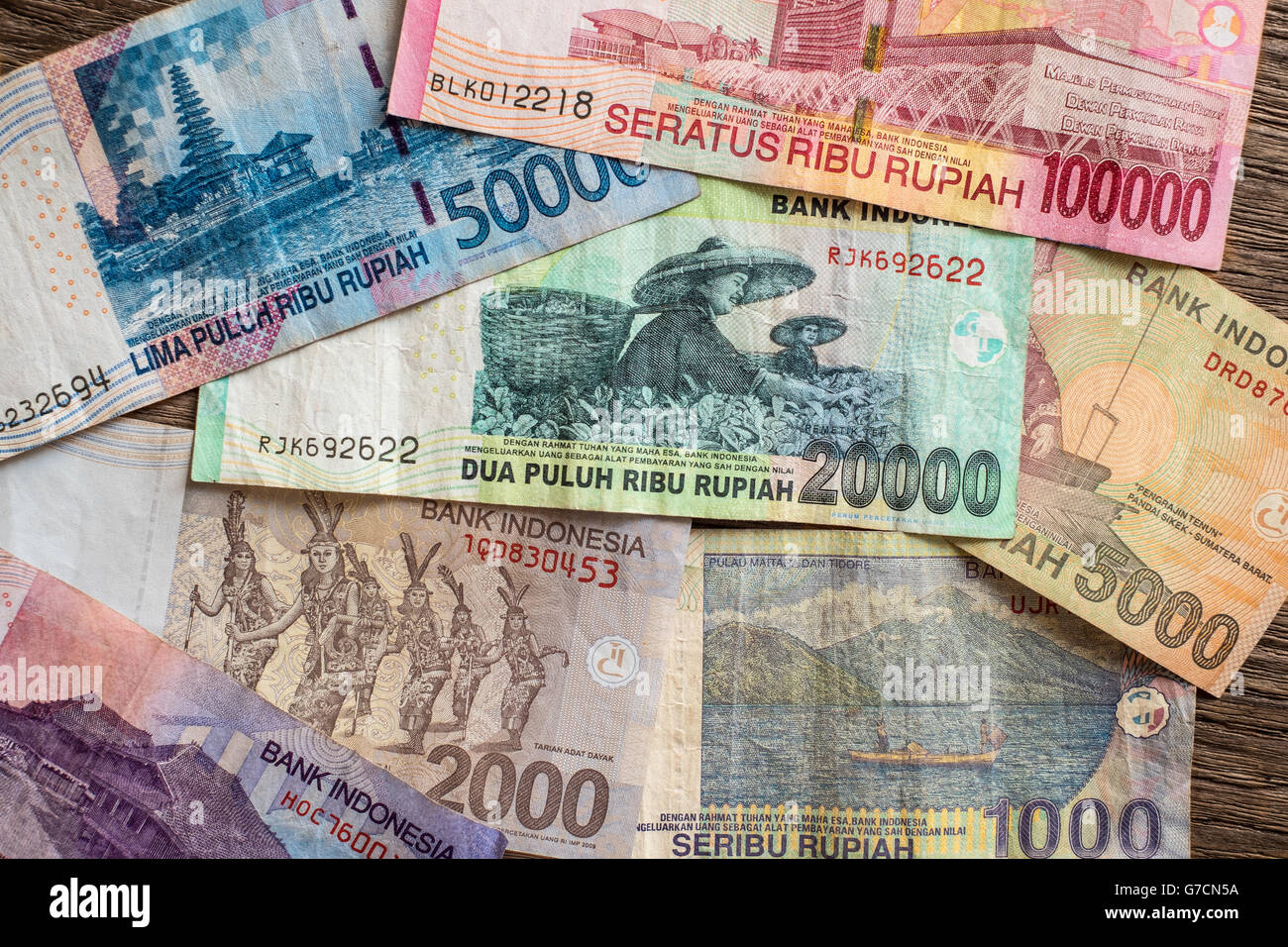 Indonesien Banknoten Stockfotografie Alamy