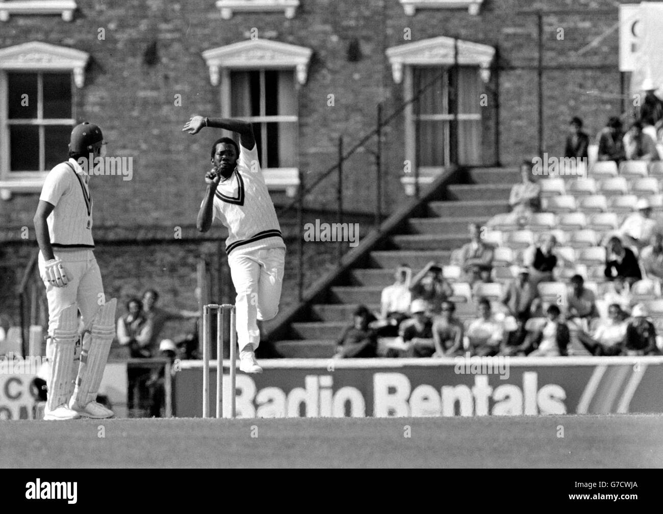 Malcolm Marshall West Indies schnelle bowler Stockfoto