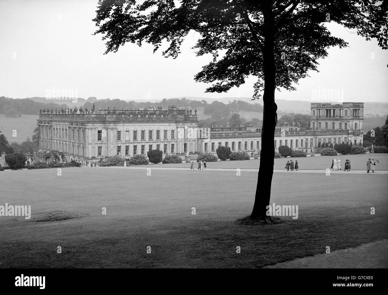 Gebäude und Wahrzeichen - Chatsworth House - Derbyshire Stockfoto