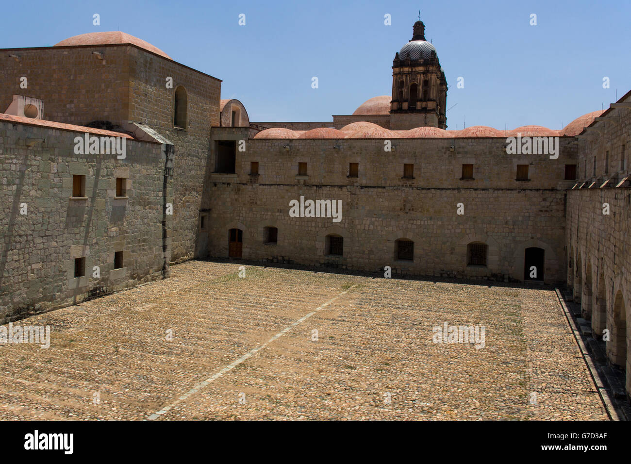 Gesamtansicht von der Ex-Convento de Santo Domingo am 3. April 2015 in Oaxaca, Mexiko. Stockfoto