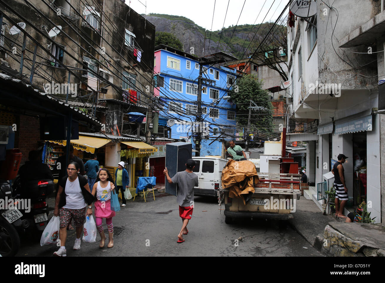 Rio De Janeiro, Brasilien Ansichten des täglichen Lebens in Rocinha Favela Stockfoto