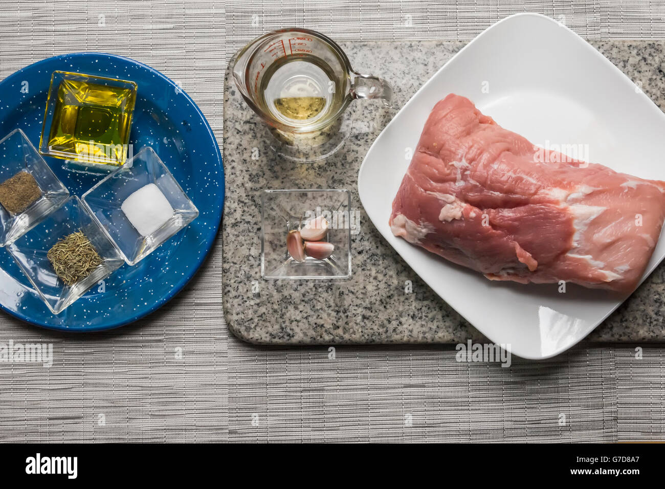 Rindfleisch-Zutaten Stockfoto