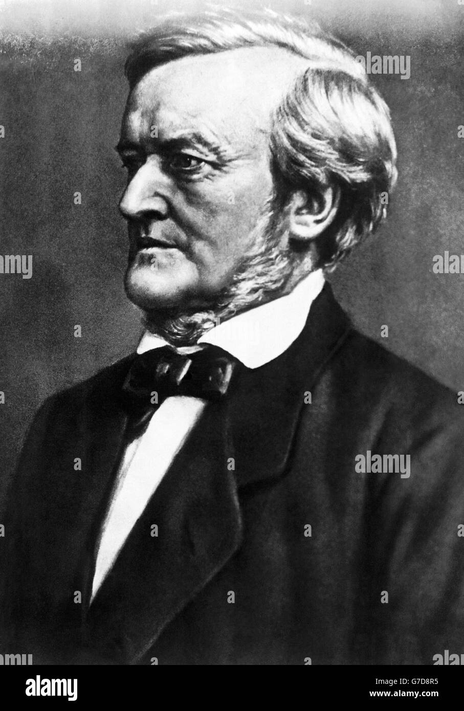 Porträt des deutschen Komponisten, Theaterregisseurs, Polemikers und Dirigenten Richard Wagner. Um 1870. Stockfoto